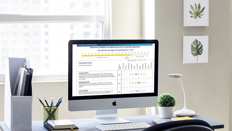 Leadership Competency Mockup Data-driven talent management